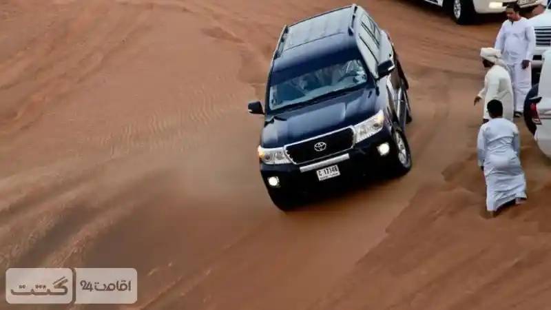 نمایی ازسافاری صحرای دبی لندکروز دربست|تور سافاری دبی