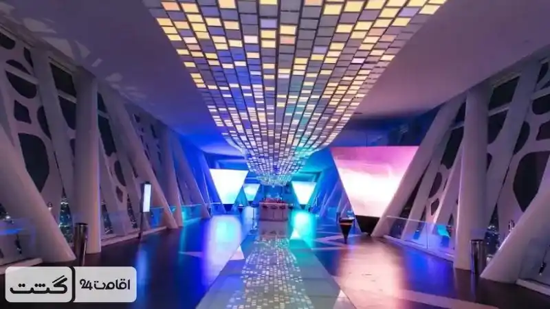 نمایی از دکوراسون و طراحی داخلی برج قاب دبی|بلیط برج قاب دبی