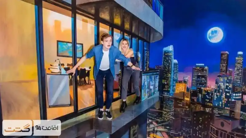 عکس های خلاقانه و هیجان انگیز با پوستر و نقاشی های سه بعدی جذاب در موزه ایلوژن دبی