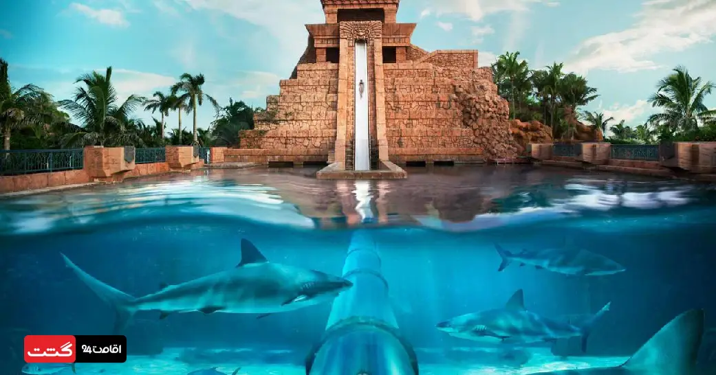 بلیط پارک آبی آتلانتیس دبی 2 یکی از سرسره های پارک آبی آتلانتیس به نام پرش ایمان (leap of faith)