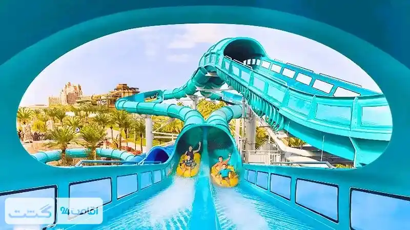 نمایی از سرسره های آکوانچرز دبی|بلیط پارک آبی آتلانتیس دبی