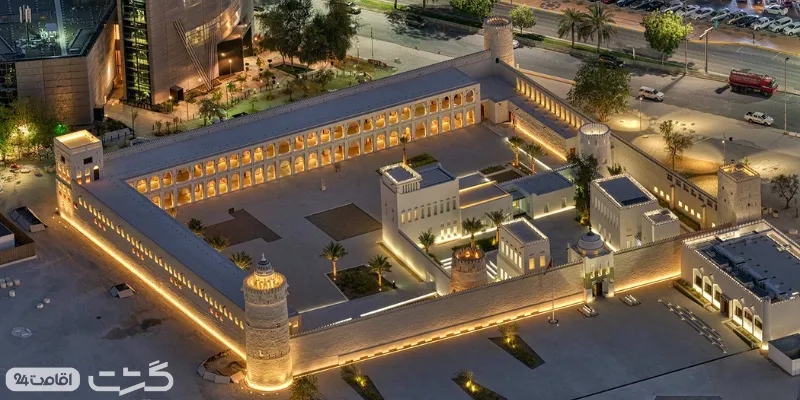 نمایی کلی از موزه قصر الحصن ابوظبی از بالا | بلیط موزه قصر الحصن ابوظبی