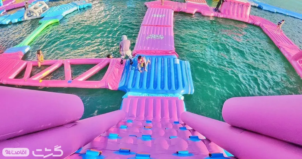 سرسره های بادی و سرگرمی های دیگر در پارک آبی آکوافان دبی